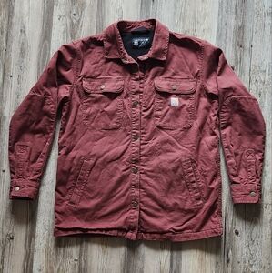 Carhartt Burgundy Fleece lined chore coat size M